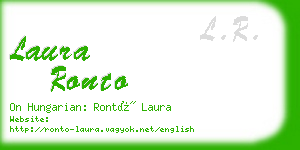laura ronto business card